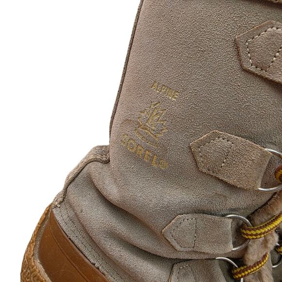 Vintage Sorel Alpine Women's 7.5/8 Green Winter Snow Boots Waterproof Felt Liner - Picture 7 of 7